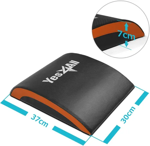 Miniatura 2 de Yes4All Ab Mat Tailbone y sin coxis, almohadilla de apoyo plegable para ejercicios abdominales para entrenamiento central y espalda baja C1. Naranja