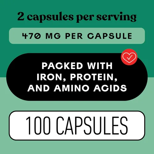 Miniatura 5 de Cápsulas de polvo de espirulina verde azul hawaiano pura, cápsulas de 470 mg, 100 píldoras, sin OMG, naturales