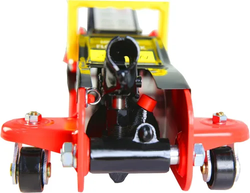 Miniatura 8 de Gato hidráulico de perfil bajo con bolsa de almacenamiento, de acero, bomba de elevación rápida de un solo pistón, rojo, rango de elevación de 3.3 a