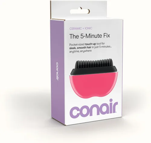 Miniatura 9 de Conair - Cepillo de alisado iónico de cerámica, cepillo portátil para control de encrespamiento, cepillo de peinado para brillo, 2 ajustes de calor