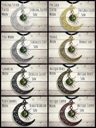 Miniatura 4 de Real Colombian Emerald Silver Celtic Moon Gemstone Pendant- Small Pendant, Bracelet Charm- May Birthstone Celestial Jewelry With Certificate of