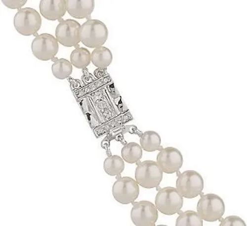 Miniatura 2 de Collar de 3 filas de perlas Jackie O Kennedy de la marca Kenneth Jay Lane, 9795N