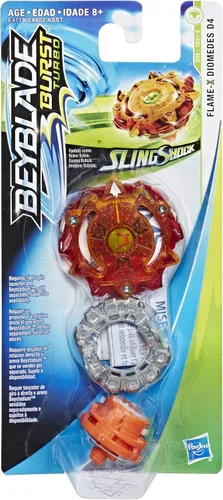 Miniatura 2 de Beyblade Burst Turbo Slingshock Single Top Flame-X Diomedes D4