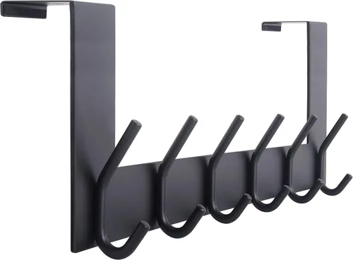 WEBI Ganchos para Puerta Colgadores de Puerta: Toallero Sobre la Puerta con 6 Ganchos para Colgar, Colgador de Toallas Perchero de Puerta Colgador