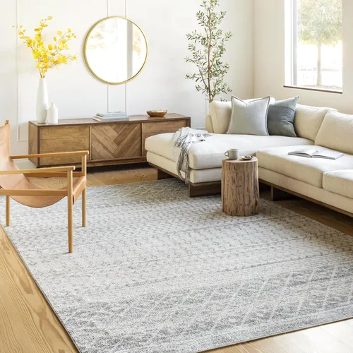 Miniatura 38 de Livabliss Alfombras de Área - Alfombra Chester Boho Marroquí Negra de 2x16 para Sala de Estar y Dormitorio - Alfombra Geométrica Blanca y Gris