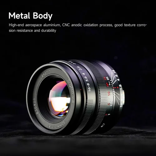 Miniatura 5 de Brightin Star 55mm F1.8 de marco completo con enfoque manual para cámaras sin espejo Sony E Mount, lente fija estándar de gran apertura, compatible