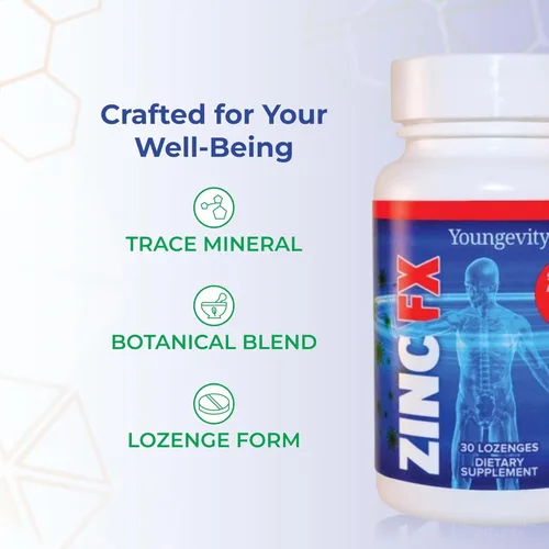 Miniatura 5 de Youngevity Zinc Fx - Zinc + oligominerales + saúco + astrágalo - Apoyo inmunológico masticable - Altamente absorbente - Delicioso - 30