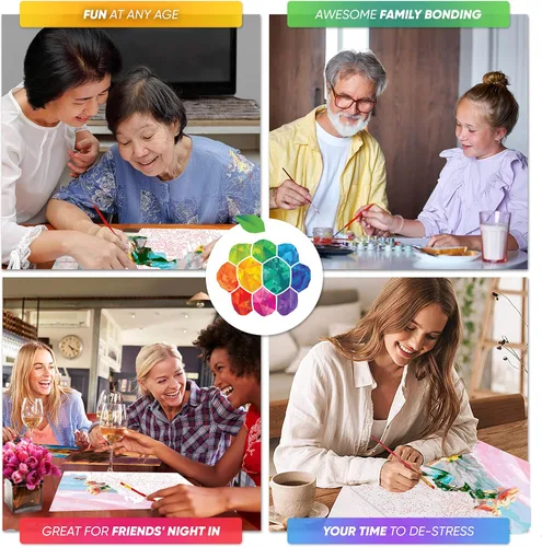 Miniatura 4 de Opalberry Pintura por números para adultos, lienzo de 16 x 20 pulgadas, kits de pintura para adultos por números en lienzo, pintura por números