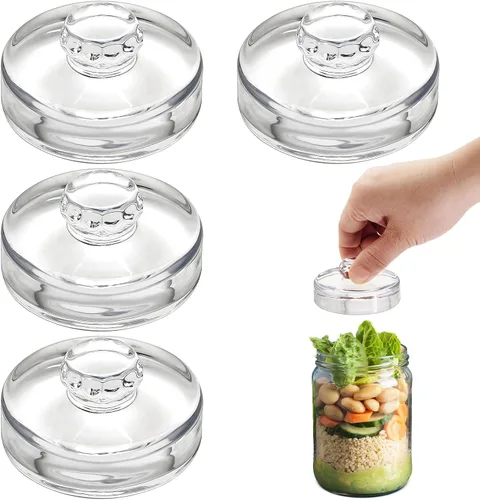 Miniatura 9 de Pesas de vidrio de fermentación con asas de fácil agarre, pesas transparentes para conservas y peso de vidrio de decapado para frascos Mason de boca