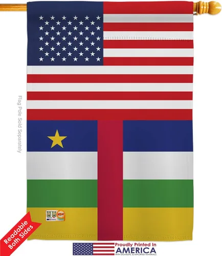 Miniatura 2 de Central African Republic US Friendship Garden House Flags Set Regional USA American Alliance World Country Particular Area Small Decorative Gift
