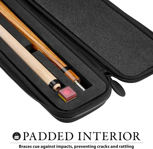 Miniatura 2 de Casemaster Parallax - Estuche para taco de billar/billar 600D Oxford de poliéster pesado e interior acolchado, capacidad para 1 taco completo de 2