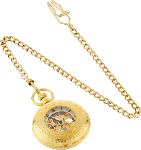 Miniatura 3 de Charles-Hubert, reloj de bolsillo mecánico chapado en oro Paris, Oro, Mecánico