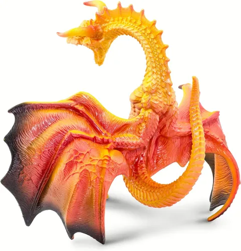 Miniatura 6 de Safari Ltd. Figura de dragón de lava, figura detallada de modelo de plástico de 7.5 pulgadas, divertido juguete de fantasía para niños, niñas