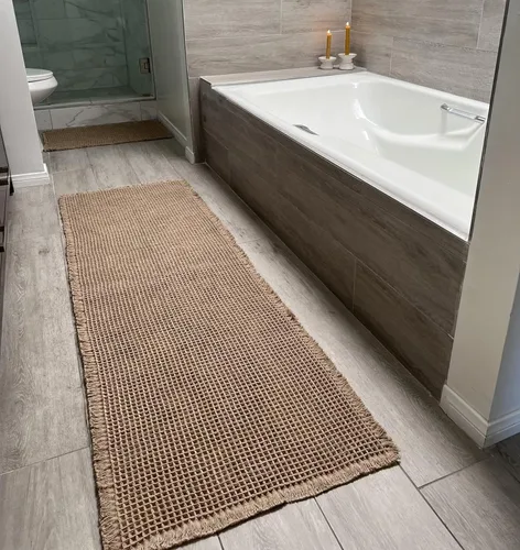 Miniatura 10 de Tapete de Baño Waffle Mejorado – Ultra Suave, Súper Absorbente y Alfombra Antideslizante con Borlas, Lavable a Máquina, Respaldo de Goma para Baño
