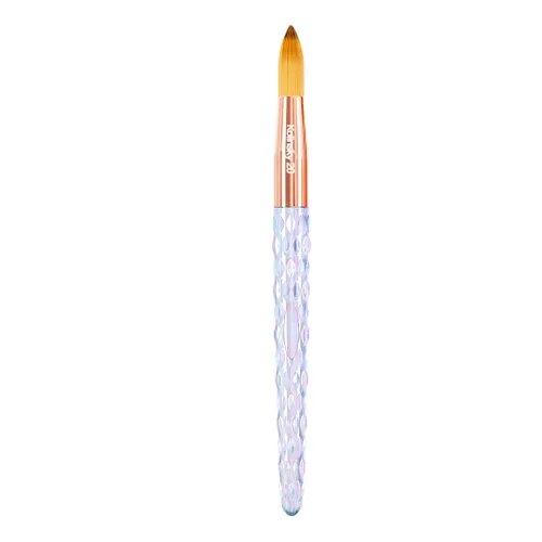 Miniatura 8 de Kiara Sky Pincel Acrílico #8 - Negro 100% Puro Kolinsky Mango de Corte de Cristal y Resistente al Acetona