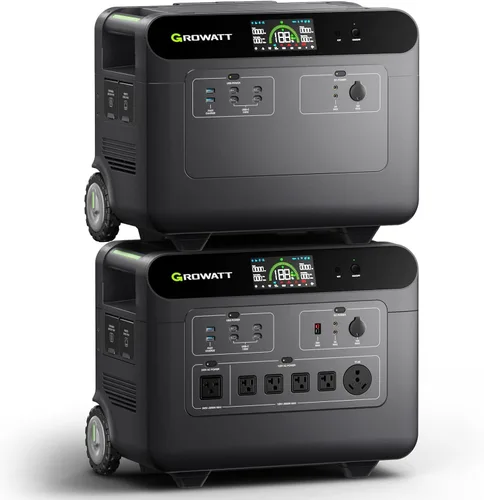 Miniatura 10 de GROWATT HELIOS 3600 Estación de energía portátil, batería LFP de 3600 Wh, expandible a salida de CA de 240 V/7200 W, hasta 36 kWh, generador