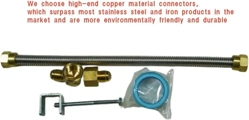 Miniatura 4 de Quemador H rectangular para chimenea de gas y hoguera con quemador de gas con 3 tubos (38 cm) Patente solicitada