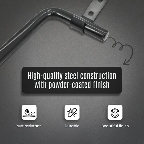 Miniatura 4 de RS Industries Barra de caída de perno de caña (36 pulgadas) – Pasador de caída de puerta resistente para sujetar la puerta al suelo – Herrajes