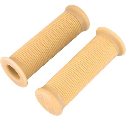 Empuñaduras universales para manillar de motocicleta, 1 pulgada, 0.984 in, par para manillares vintage de poliuretano termoplástico (beige)