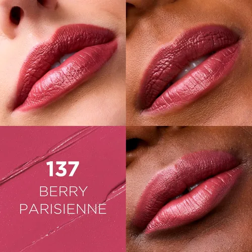Miniatura 2 de L'Oreal Paris Colour Riche - Lápiz labial cremoso e hidratante satinado con aceite de argán y vitamina E, Berry Parisienne, 1 unidad