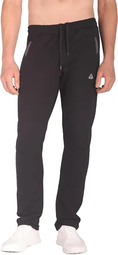 SCR - Pantalones deportivos para hombre, pantalones atléticos de entrepierna larga color negro, gris y azul marino, 30L 32L 34L 36L 38L