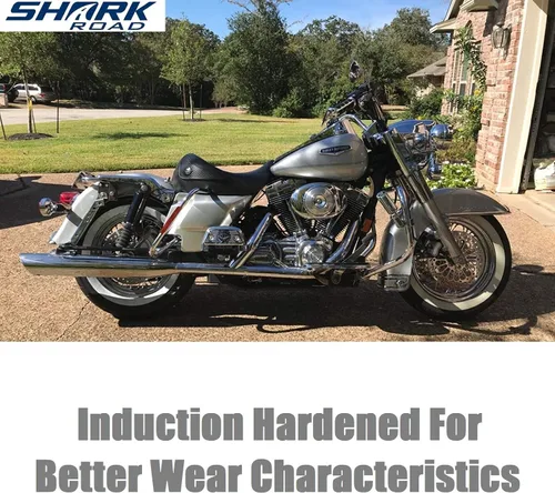 Miniatura 6 de SHARKROAD 1 rotor delantero y 1 rotor trasero de 11.5 pulgadas para Harley Davidson Touring Sportster Softail Dyna Rotor Actualización del sistema