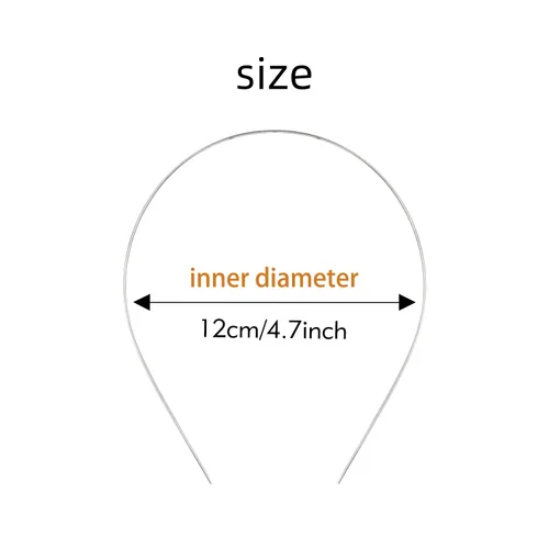 Miniatura 3 de Lawie Paquete de 20 diademas delgadas de metal duro en blanco de 0.069 pulgadas de ancho, bandas de alambre para el pelo, corona, tiara, accesorios