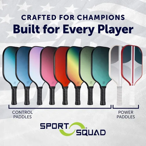 Miniatura 6 de Sport Squad Pickleball Paddles Set of 2 and Single Paddles - Lightweight, Durable & High-Performance Playability - Enhanced Grip & Power - USA Set