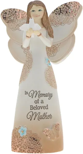Pavilion Gift Company 19135 Light Your Way - Figura conmemorativa de la madre ángel amada, 5-1/2 pulgadas, marrón