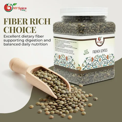 Miniatura 3 de NY Spice Shop Lentejas francesas – Lentejas verdes francesas de 1.5 libras – Granos secos de lentejas – Rico en proteínas y fibra – Ideal