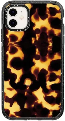 Miniatura 139 de CASETiFY Impact - Funda para iPhone 11 - Flower Power Retro - Negro Transparente