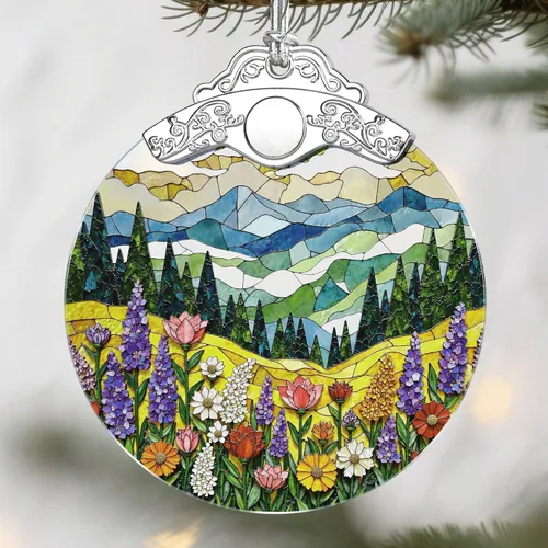 Miniatura 13 de Jocidea Adorno de Navidad de margaritas – Decoración colgante de árbol, atrapasoles – Regalo para amantes de las margaritas (blanco)