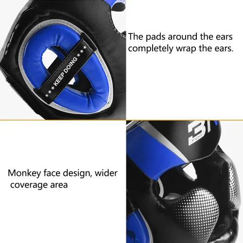Miniatura 2 de Casco para boxeo MMA Training Kickboxing, equipo de cabeza para Muay Thai, Sparring, Taekwondo, Artes Marciales, Grappling, Karate