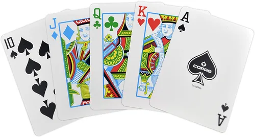 Miniatura 5 de Copag Juego de cartas de juego 100% de plástico, tamaño de póquer (estándar) índice regular rojo/azul de doble cubierta