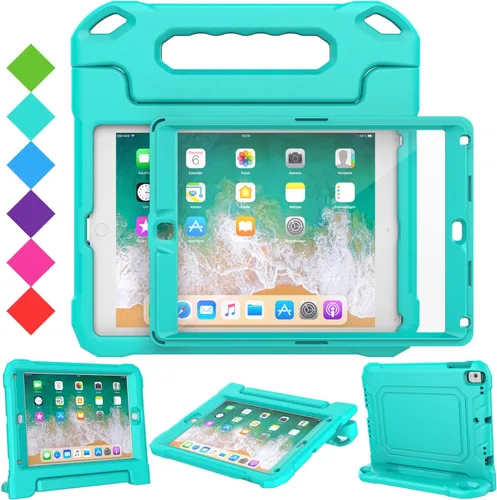 Miniatura 9 de SUPLIK Funda para niños para iPad de 5ª/6ª generación (9.7 pulgadas, 2017/2018), iPad Air 1 y Air 2 y Pro 9.7 Funda con protector de pantalla, Verde