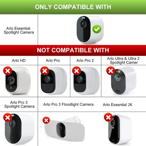 Miniatura 7 de UYODM Paquete de 3 cargadores de panel solar compatibles con Arlo Essential Spotlight/XL solamente, cable de carga de alimentación de 16.5 pies