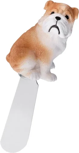 Miniatura 4 de Supreme Housewares Bulldog - Esparcidores de queso, mangos de resina pintados a mano con cuchillas de acero inoxidable para untar queso crema