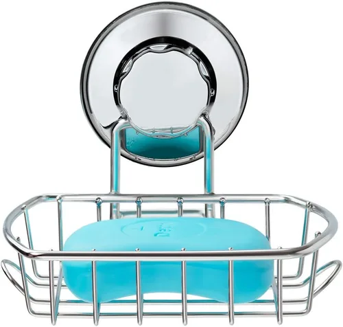 Miniatura 7 de SANNO Carrito de ducha con ventosas con soporte para jabón, cesta de ducha de acero inoxidable inoxidable montado en la pared