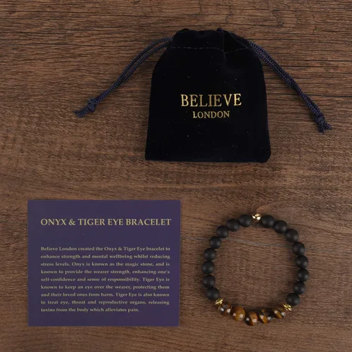 Miniatura 2 de Believe London - Brazalete de gemas semipreciosas para curar los chacras para hombres y mujeres cristal contra la ansiedad piedra natural