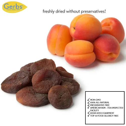 Miniatura 7 de Frutas secas GERBS, Top 14 libres de alergia alimentaria, sin sulfuro, sin conservantes, sin OMG, vegano