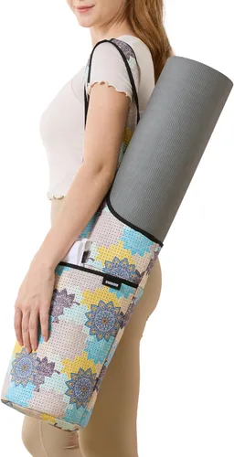Miniatura 9 de Bolsa para esterilla de yoga – Neopreno, ligera, espaciosa, con gran bolsillo con cierre, ideal para esterillas de gimnasio, yoga y fitness Cosmic