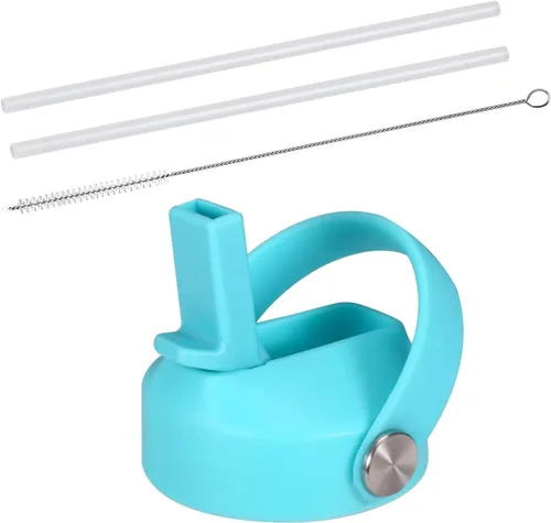 HYDROWION Tapa de popote para Hydro Flask de boca ancha, compatible con la mayoría de botellas de agua deportivas de 12, 16, 18, 20, 32, 40, 64