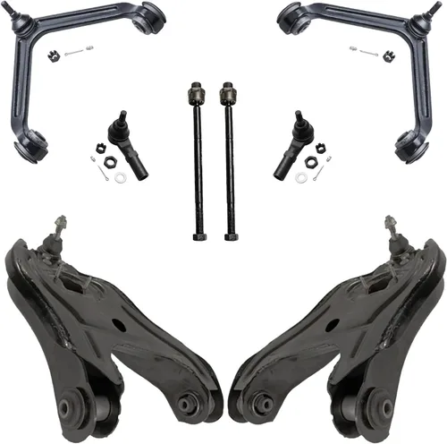 Miniatura 136 de Detroit Axle - Kit de brazos de control de extremo delantero de 8 piezas para Dodge Dakota 00-04, Durango 00-03, 4 brazos de control superior e