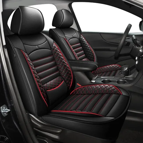 Miniatura 37 de Fundas de asiento de auto para Ford Fusion 2010-2020: juego completo de fundas protectoras de asiento impermeables de piel sintética compatible