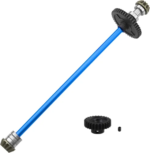 Miniatura 3 de ShareGoo - Bandeja de radio de metal y eje central de transmisión central compatible con WLtoys 124016 124017 124018 124019 1/12 RC piezas de Azul