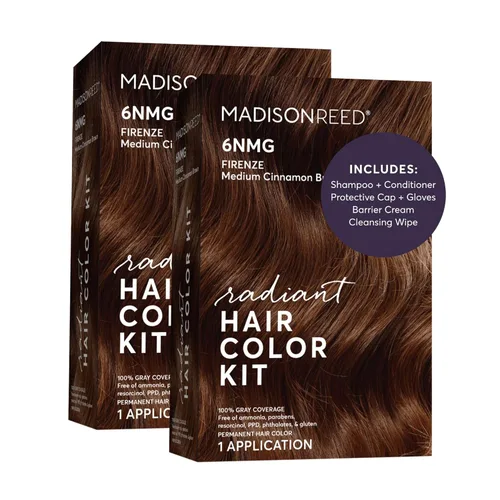 Miniatura 80 de Madison Reed - Kit de color de cabello radiante, tinte permanente para el cabello, 100 % cobertura de canas, sin amoníaco, castaño Catania 5NGM