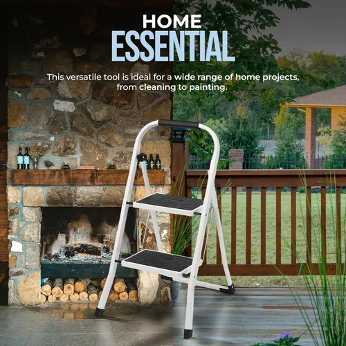 Miniatura 4 de Simpli-Magic Escalera escalonada, taburete ergonómico plegable con pedal antideslizante ancho, multiusos para el hogar, cocina y oficina