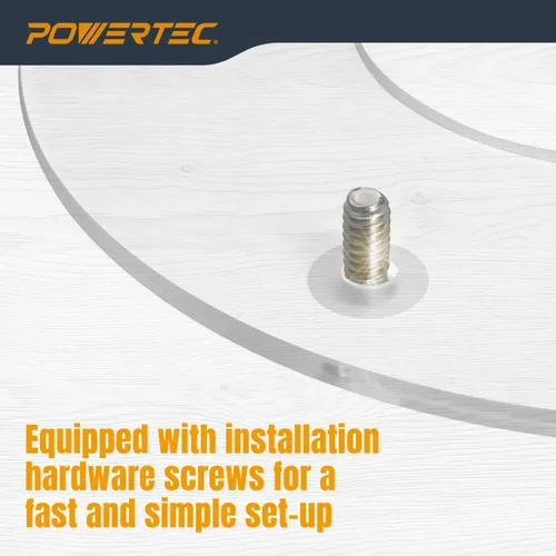 Miniatura 4 de POWERTEC Placa base de router de 2-1/2 pulgadas de diámetro, acrílico transparente con múltiples agujeros preperforados, tornillos para fácil Placa