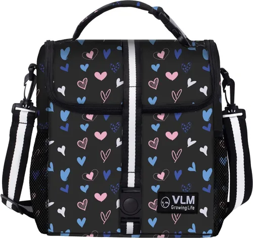 Miniatura 11 de VLM Lonchera para mujer, bolsa de almuerzo aislada para mujer con correa de hombro ajustable, bonita bolsa de almuerzo para el trabajo, picnic, Fresa