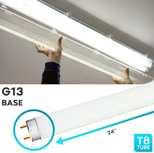 Miniatura 3 de LUXRITE F17T8/835 - Bombilla fluorescente T8 de 17 W y 24 pulgadas, 3500 K blanco natural, 1350 lúmenes, base bi-pin mediana G13, LR20751, paquete